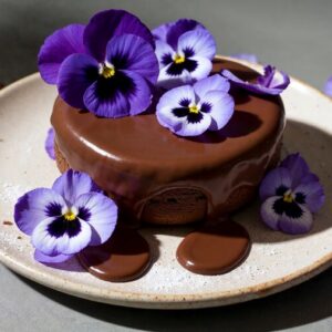 Chocolate and blackcurrant cake