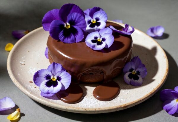 Chocolate and blackcurrant cake